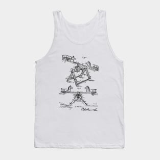 Seesaw and Merry-go-round Vintage Patent Hand Drawing Tank Top